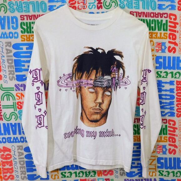 Juice Wrld 999 Long Sleeve T Shirt Size S Roaming My Mind Graphic Printed Arms - Picture 1 of 6